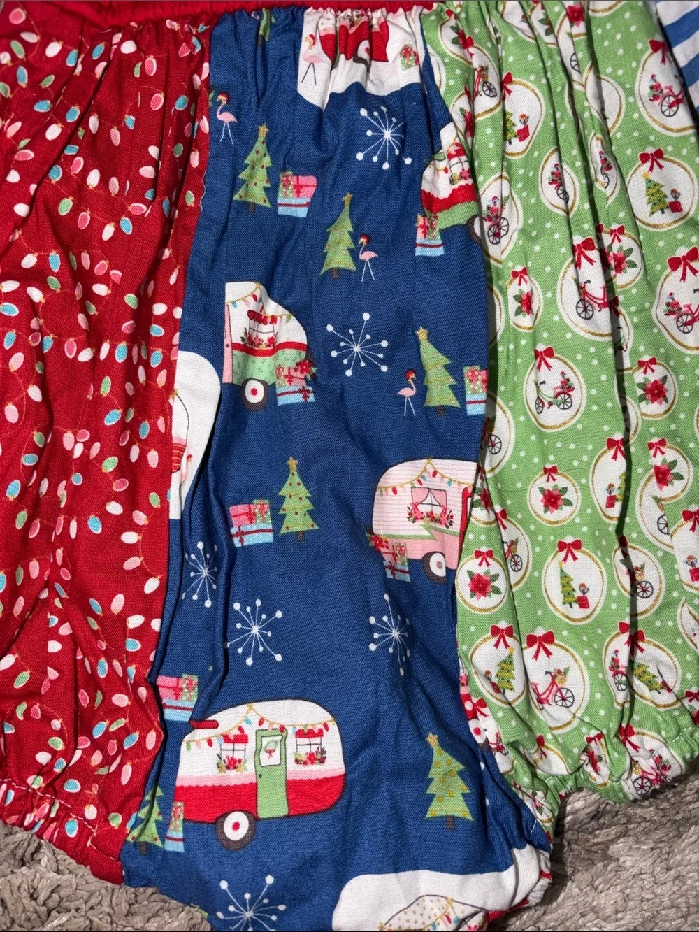 Holiday Patchwork Long-Sleeve Bubble